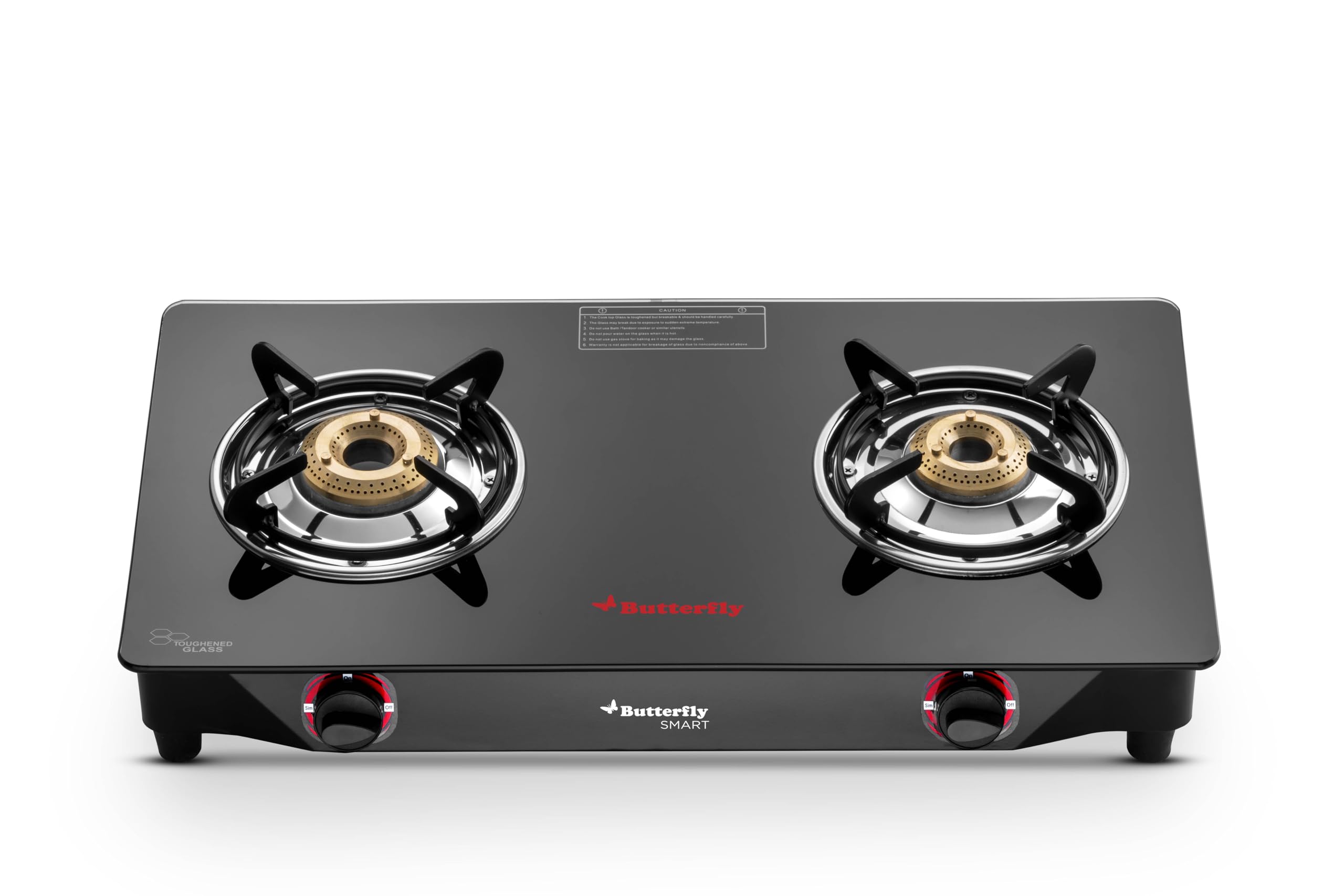 Butterfly Smart 2-Burner Glass Top Gas Stove