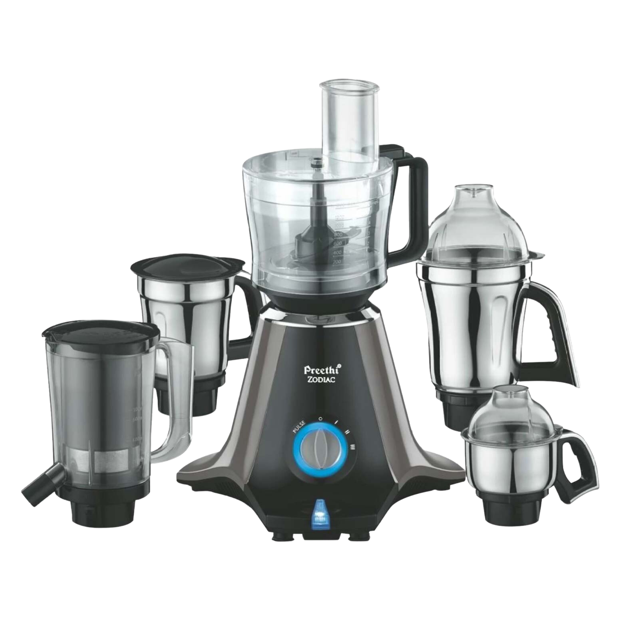 Preethi Zodiac 750W Mixer Grinder with 5 Jars